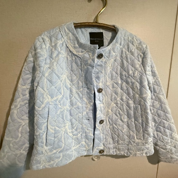 Bagatelle Sky Blue Quilted Puffer Jacket - Picture 2 of 8